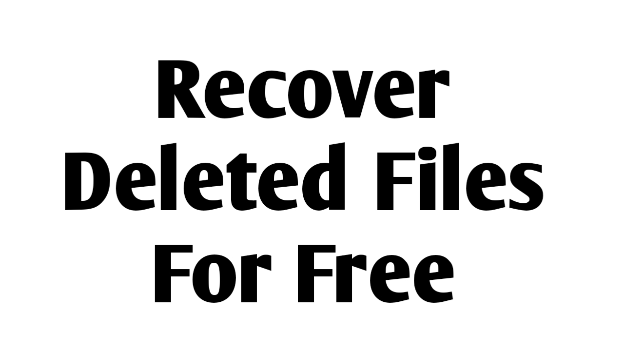 recover deleted data